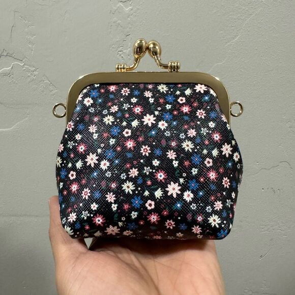 Handmade Oriental Style Genuine Leather Top Handle Kisslock Bag & Mini Purse Set - Picture 15 of 16